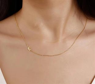 925 Ayar Gümüş Köprücük Harf Kolye