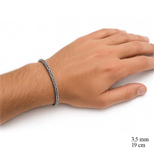 925 Ayar Gümüş Kral Zincir  Bileklik