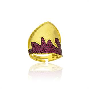 Altın Kaplama Kraliyet Tacı Yüzük