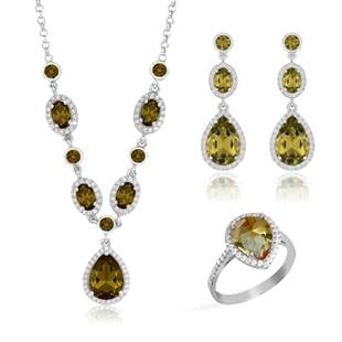 925 Ayar Gümüş Kristal Elegance Davet Takı Seti