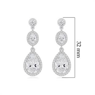 925 Ayar Gümüş Kristal Elegance Küpe