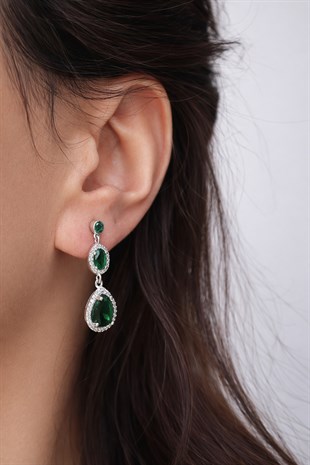 925 Ayar Gümüş Kristal Elegance Küpe