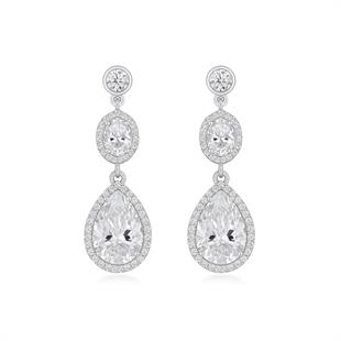 925 Ayar Gümüş Kristal Elegance Küpe