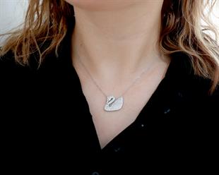 925 Ayar Gümüş Kuğu Kolye