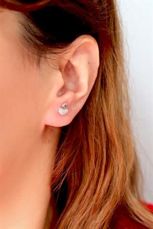 925 Ayar Gümüş Kuğu Küpe