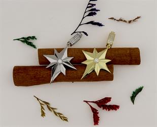 925 Ayar Gümüş Kutup Yıldızı Charm