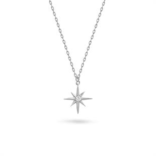 925 Ayar Gümüş Kutup Yıldızı Kolye