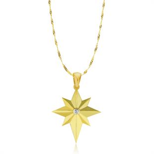 925 Ayar Gümüş Kutup Yıldızı Kolye