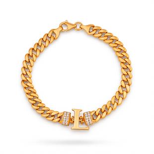 925 Ayar Gümüş L Harfi Bileklik