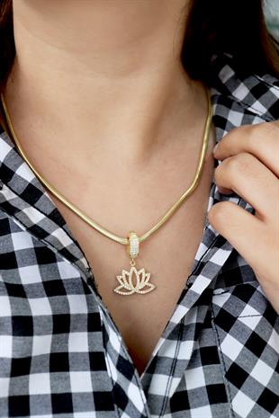 925 Ayar Gümüş Lotus Charm