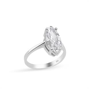 925 Ayar Gümüş Markiz Taşlı Yüzük