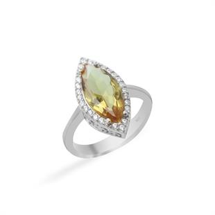 925 Ayar Gümüş Markiz Zultanit Taşlı Yüzük