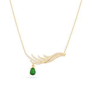 925 Ayar Gümüş Melek Kanadı Kolye