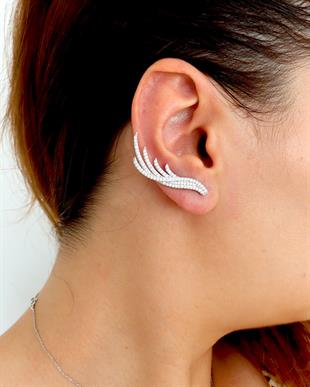 925 Ayar Gümüş Melek Kanadı Küpe