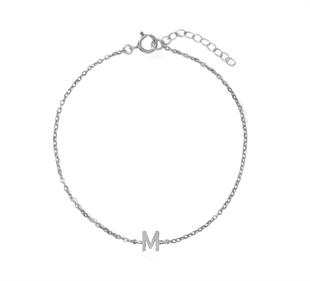 925 Ayar Gümüş Mİnimal Harf Bileklik