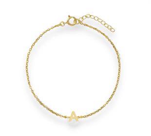 925 Ayar Gümüş Mİnimal Harf Bileklik