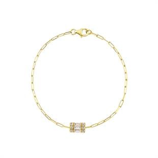 925 Ayar Gümüş Minimal Işıltılı Baget Bileklik