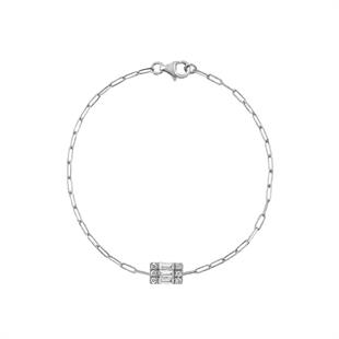 925 Ayar Gümüş Minimal Işıltılı Baget Bileklik