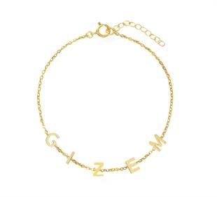 925 Ayar Gümüş Mİnimal İsim Bileklik