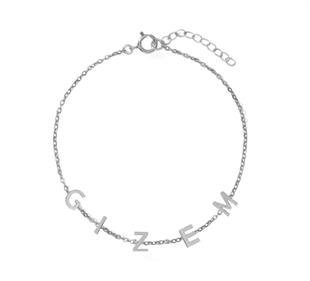 925 Ayar Gümüş Mİnimal İsim Bileklik