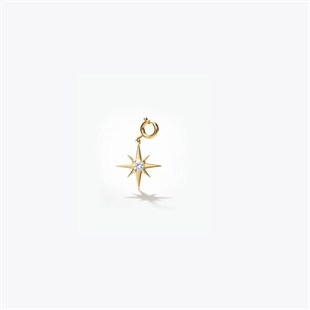 925 Ayar Gümüş Minimal Sirius Yıldızı Kolye Ucu Charm (kolye,bileklik ve şahmeran için uygundur)