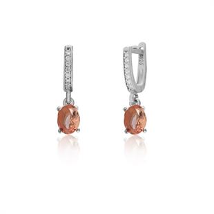 925 Ayar Gümüş Minimal Zultanit Oval Taşlı Takı Seti