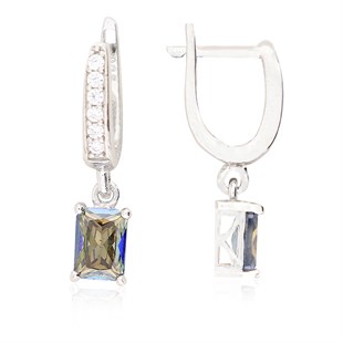 925 Ayar Gümüş Mistik Topaz Baget Takı Seti