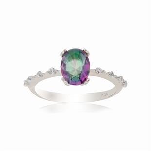 925 Ayar Gümüş Mistik Topaz Takı Seti