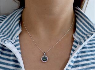 925 Ayar Gümüş Mistik Topaz Taşlı Kolye