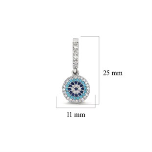 925 Ayar Gümüş Nazar Charm - Kolye Ucu