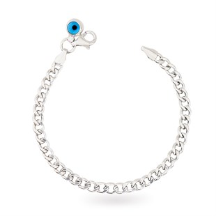 925 Ayar Gümüş Nazar Detaylı Gurmet Bileklik