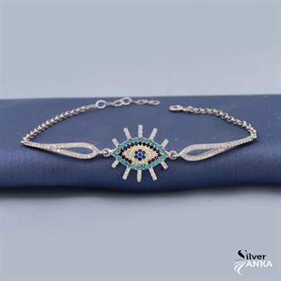 925 Ayar Gümüş Nazar Göz Bileklik