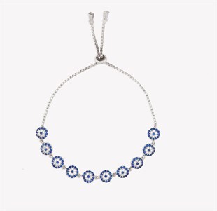 925 Ayar Gümüş Nazar Taşlı Bileklik