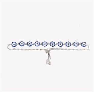 925 Ayar Gümüş Nazar Taşlı Bileklik