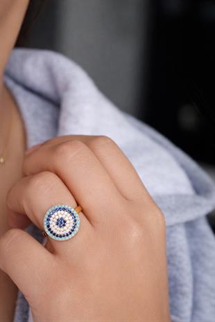 925 Ayar Gümüş Nazar Yüzük