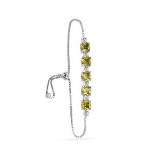 925 Ayar Gümüş Olive Taşlı Asansörlü Bileklik