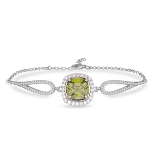 925 Ayar Gümüş Olive Taşlı Takı Seti