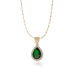 925 Ayar Gümüş Otantik Damla Hürrem Kolye