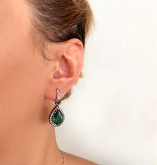 925 Ayar Gümüş Otantik Damla Hürrem Küpe