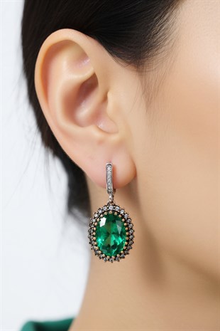 925 Ayar Gümüş Otantik Oval Hürrem Küpe