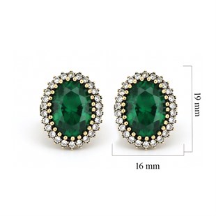 925 Ayar Gümüş Otantik Oval Hürrem Sultan Küpe