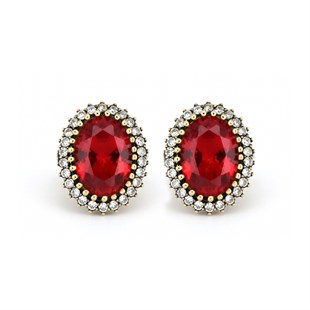925 Ayar Gümüş Otantik Oval Hürrem Sultan Küpe