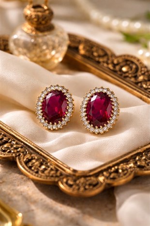 925 Ayar Gümüş Otantik Oval Hürrem Sultan Küpe