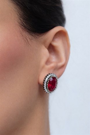 925 Ayar Gümüş Otantik Oval Hürrem Sultan Küpe