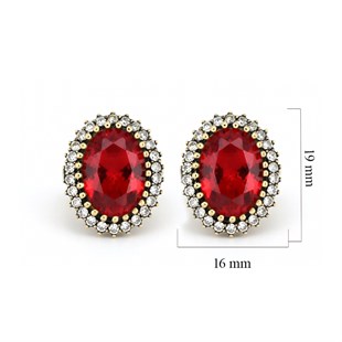 925 Ayar Gümüş Otantik Oval Hürrem Sultan Küpe