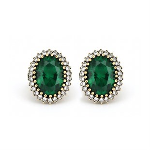 925 Ayar Gümüş Otantik Oval Hürrem Sultan Küpe