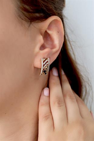 925 Ayar Gümüş Otantik Taşlı Küpe