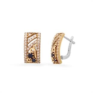 925 Ayar Gümüş Otantik Taşlı Küpe