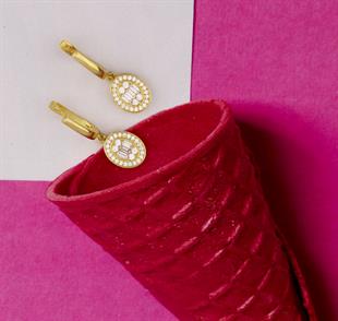 925 Ayar Gümüş Oval Baget Küpe