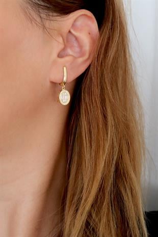 925 Ayar Gümüş Oval Baget Küpe